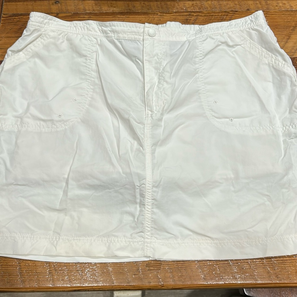 Lands' End White Swim Skirt